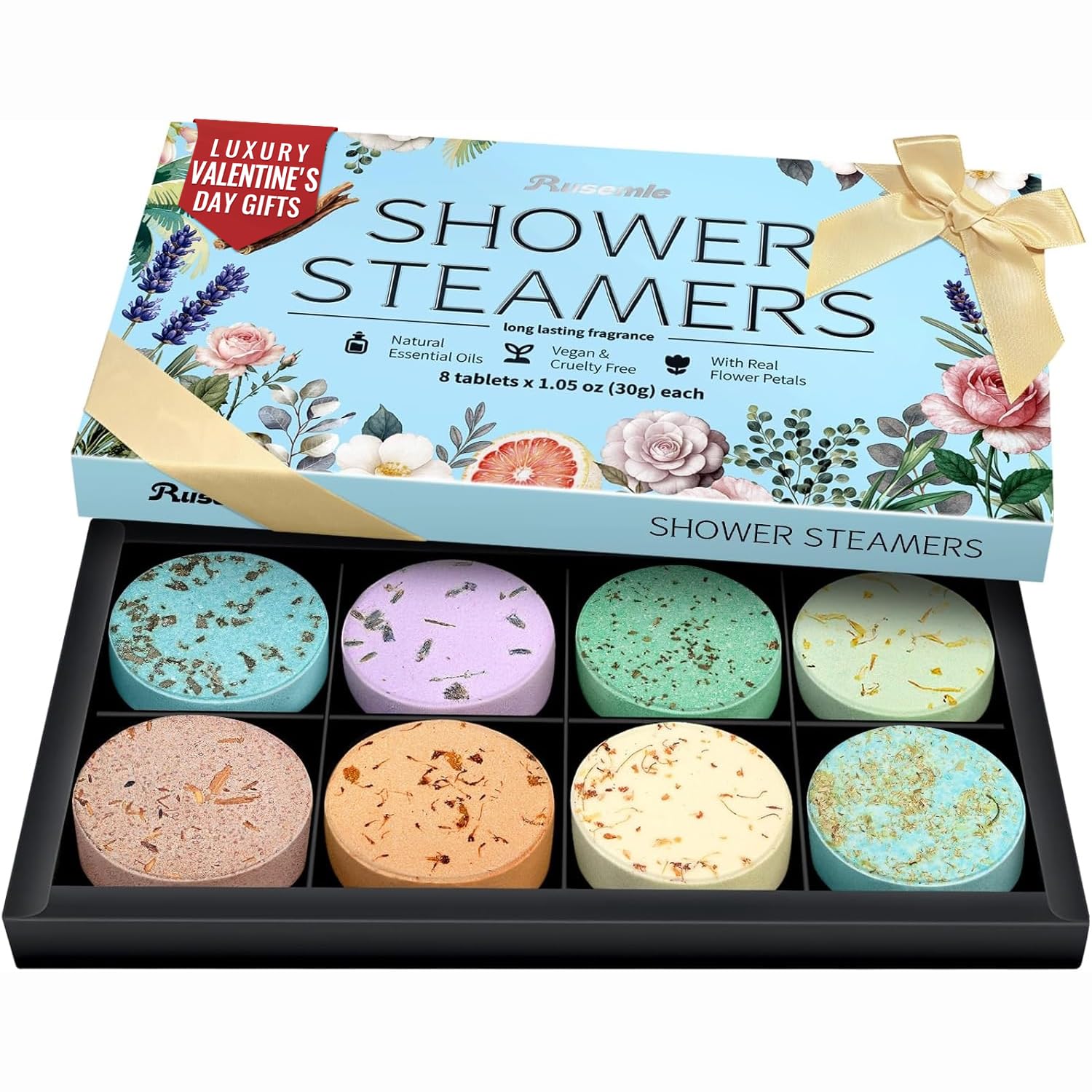 Shower Steamers Aromatherapy Birthday Gifts for Men - 8 Pack Valentines Day Gifts for Him Men Husband, Home Spa Shower Bombs for Self Care Relaxation with Essential Oils, Easter Basket Essential