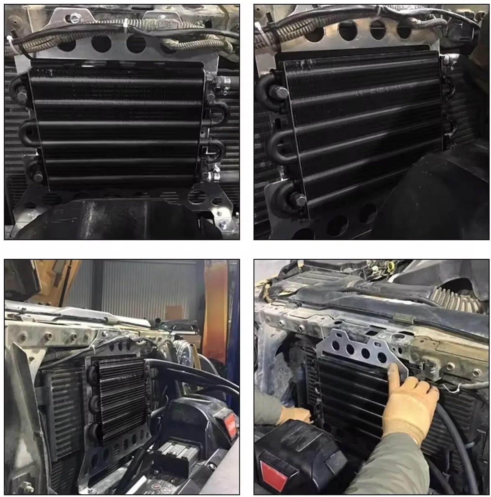 Kit de Enfriador de Aceite de 10 filas/16 Filas, Enfriador de Motor de transmisión remota Universal de Aluminio, Kit convertidor de radiador para transmisión automática/Manual
