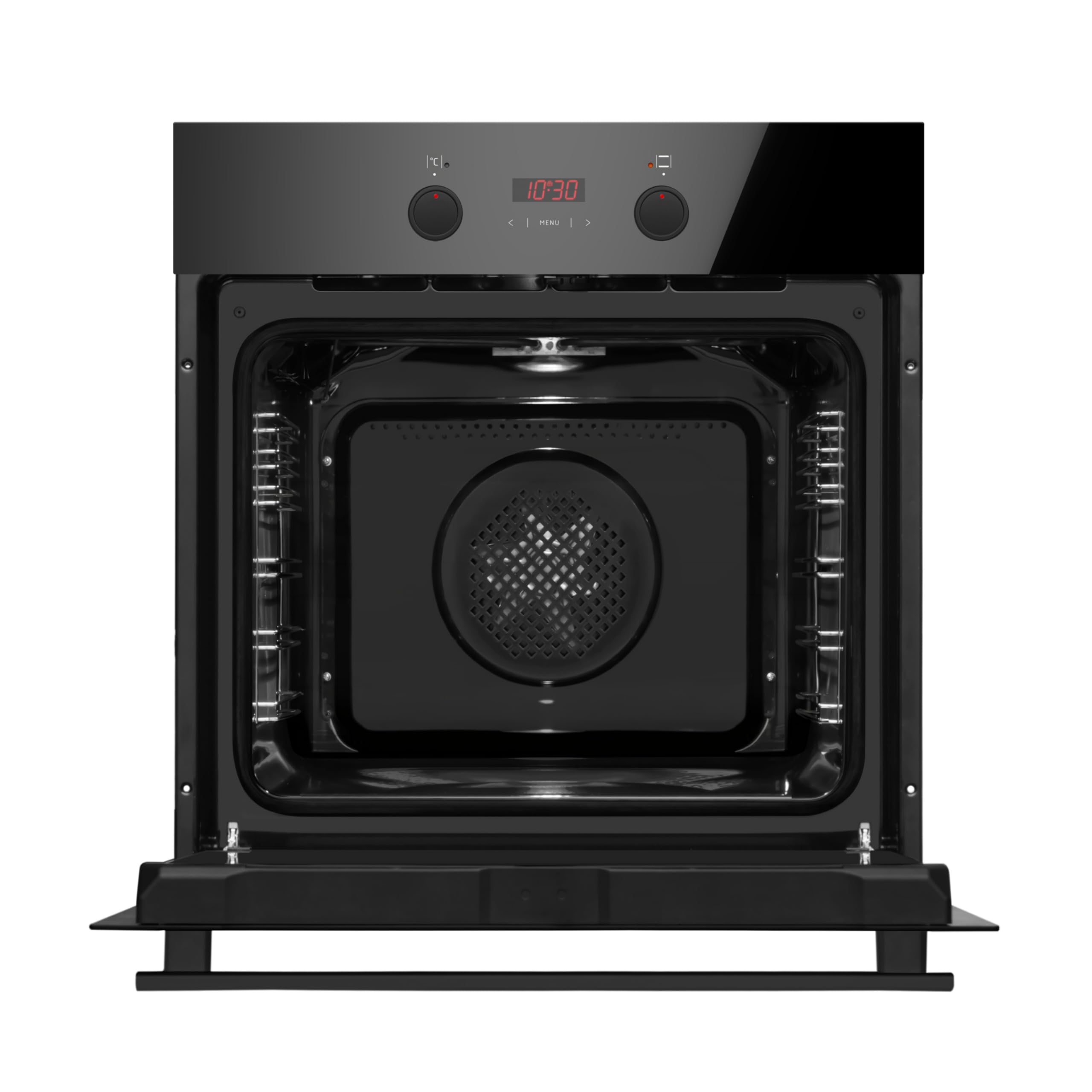 Amica Einbaubackofen 60 cm 77 l XXL‑Garraum 11 Backofenfunktionen Schnellaufheizung Seitengitter Steam Clean CoolDoor3 SensorControl Timer ABE 94410 S – einbaubackofen schwarzglas