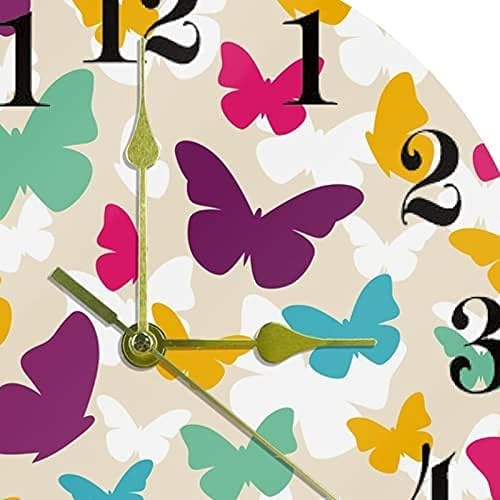 Miniatura 2 de Wall Clock Butterfly Wall Clock, 10 Inch Silent Non Ticking Quartz Battery Operated Round Wall Clocks for HomeKitchenOfficeSchool Clock