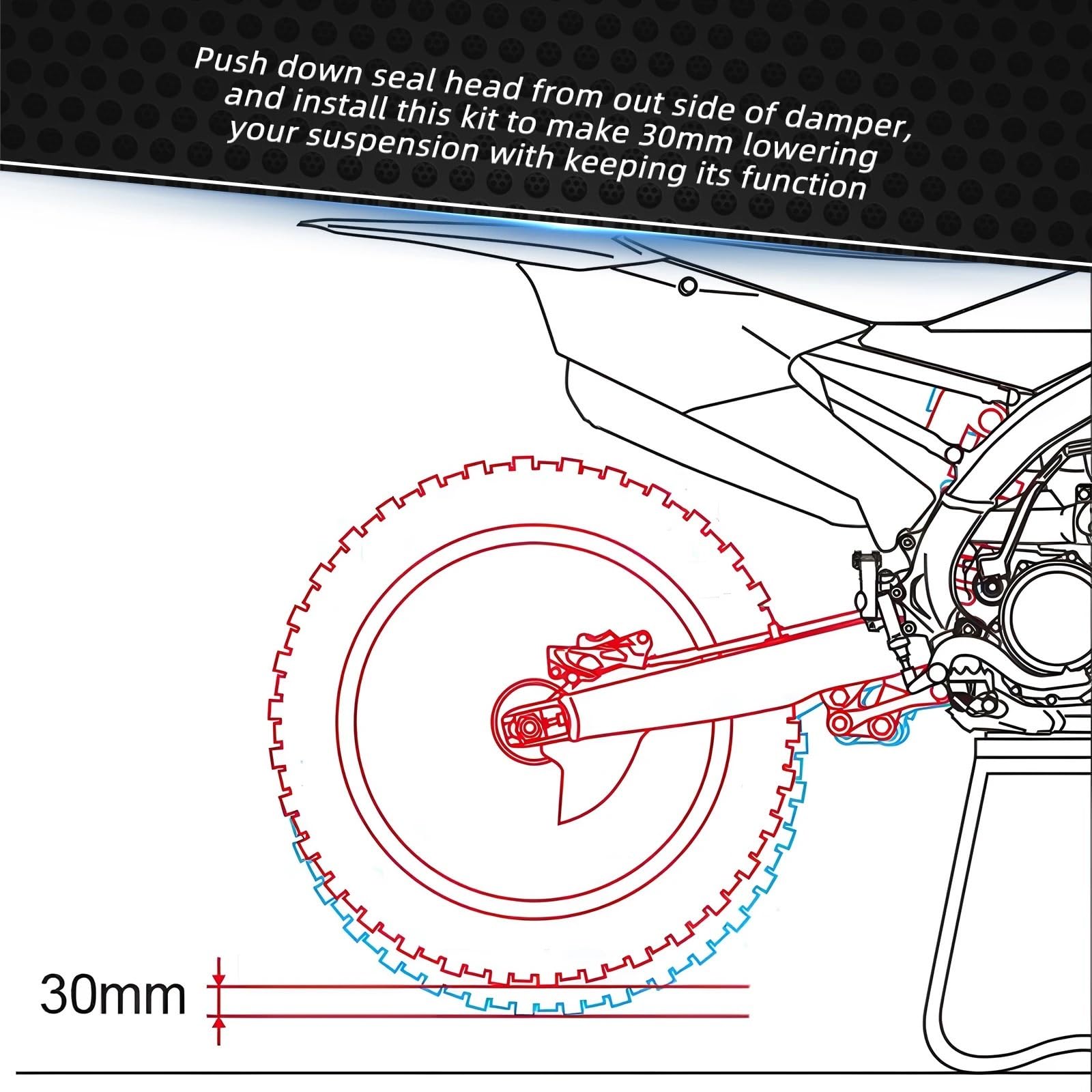 Kits d'abaissement pour 300 250 EXCF 350 450 kit d'abaissement de fourche