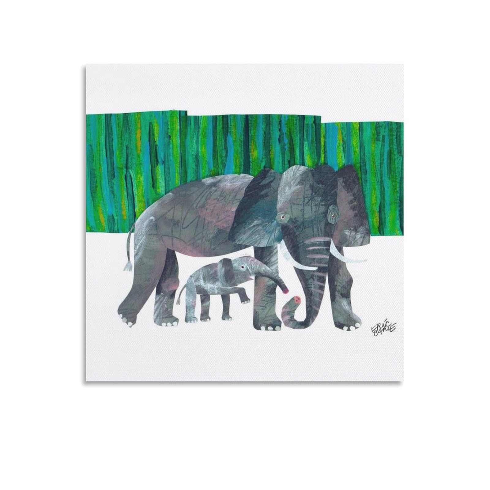 Amazon.co.jp: Eric Carle エリック・カール ポスター 版画 Elephant