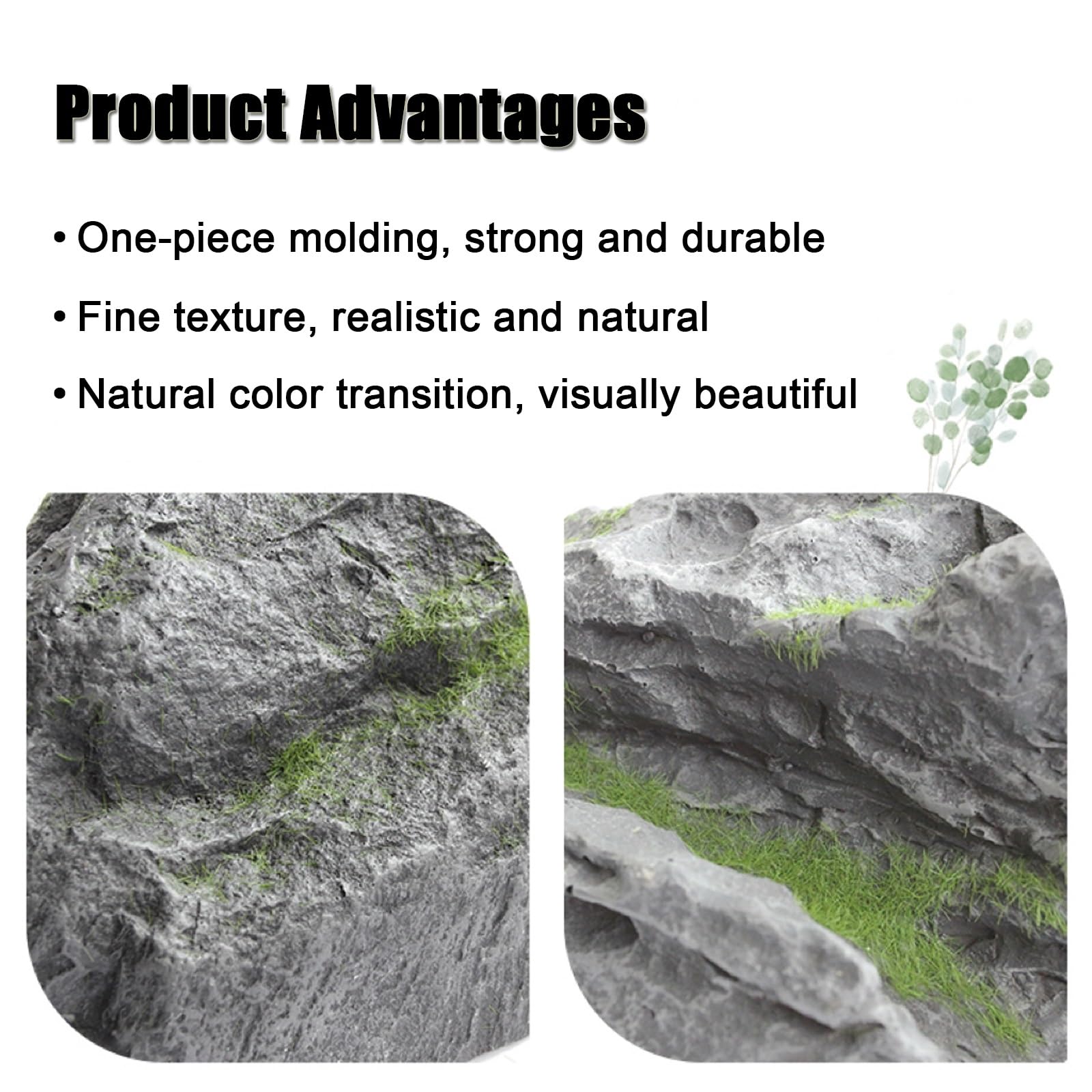 Copertura in Roccia Artificiale, Sassi Giardino per Esterno, Rocce Decorative, Rivestimento Decorativo Versatile e Leggero, Adatto for Giardini e Patii