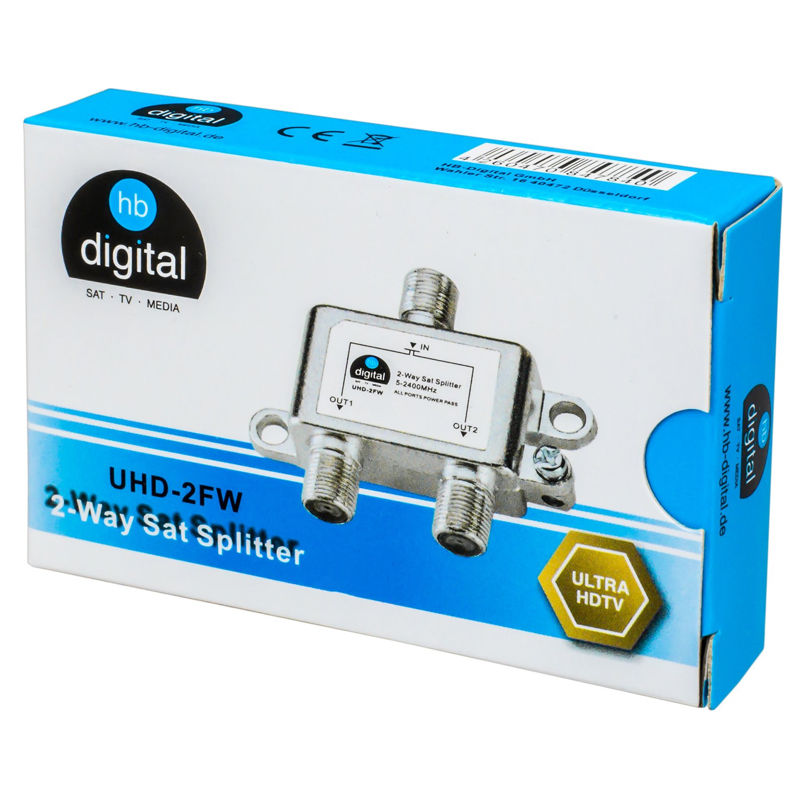 6-fach SAT & BK-Verteiler – 5-2400 MHz, 85 DB Schirmung, Unicable/HD-tauglich, Voll Geschirmt, DC-Durchlass