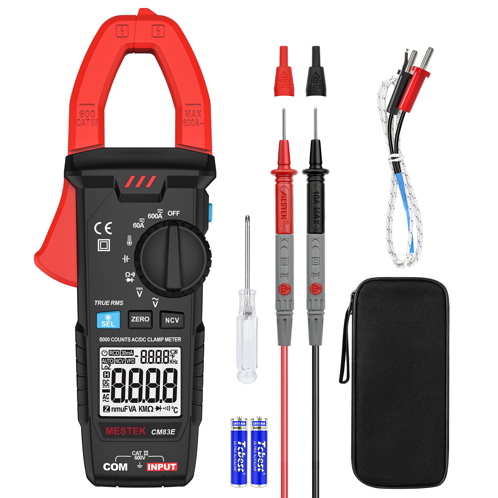 Sponsored Ad - Digital Clamp Meter,MESTEK Clamp Multimeter Voltage Tester TRMS 6000 Counts Current Volt Amp Meter, Voltmeter Measures NCV AC/DC Current, Voltage, Temperature, Capacitance, Resistance, Continuity