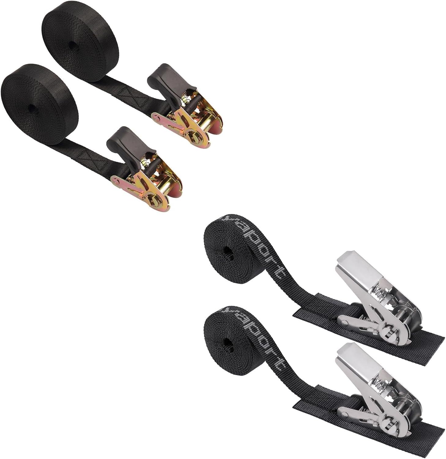 Endless Ratchet Tie Down Straps 20ft Bundle | Stainless Steel Ratchet Tie Down Straps 8ft