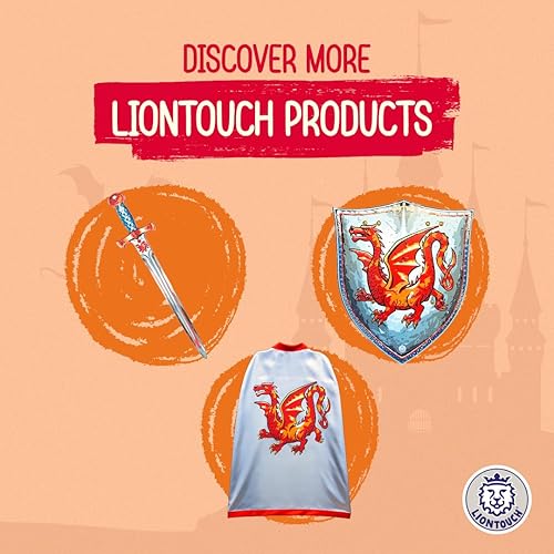 Miniatura 6 de Liontouch - Casco Amber Dragon Knight  3-8 años - Talla única  Juguete de espuma medieval para niños  Accesorio de armadura duradero y seguro para