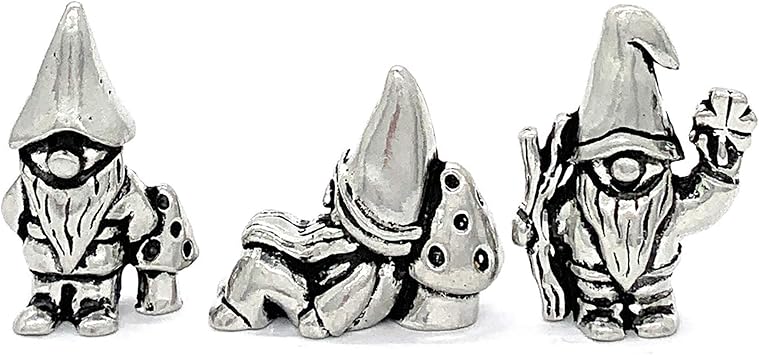 Basic Spirit Gnome Poses Pewter Miniature Figurines Good Luck Statue Gifts