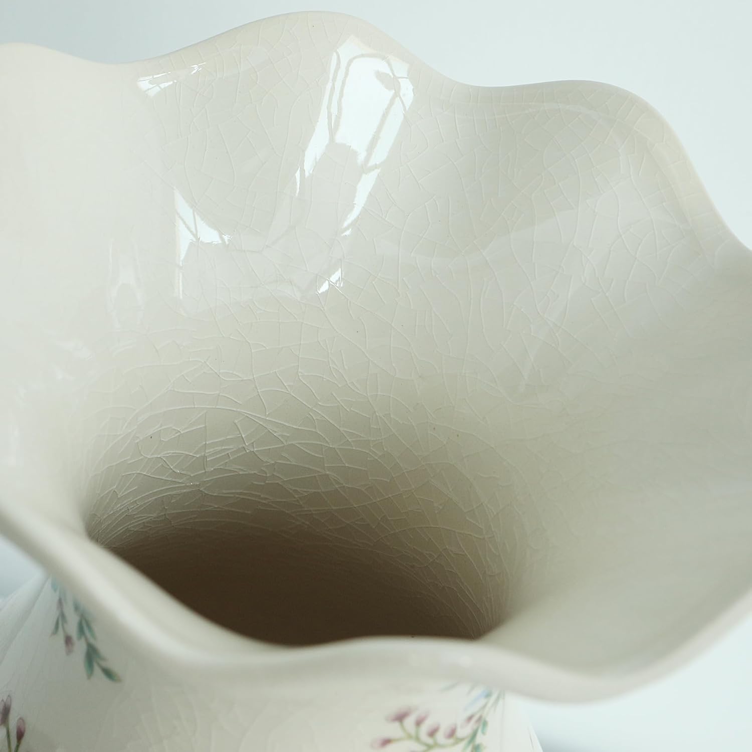 Modern Large Table Ceramic Multicolor Flower Vase -14.6 inch Tall -Home Decor Living Room Kitchen Bedroom Decorations for House Book Shelf Office Coffee Desk Dining Fireplace. (Multicolor)