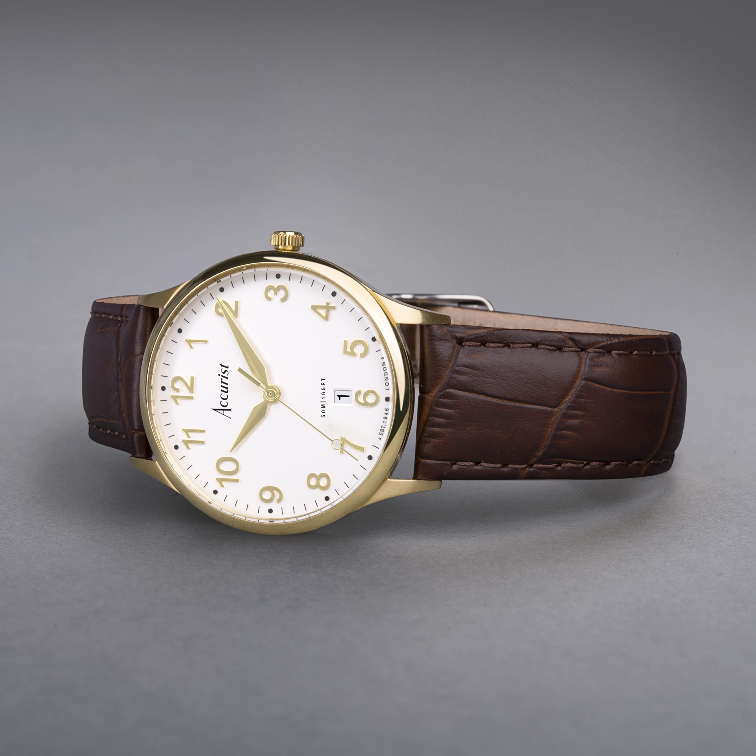 Accurist Orologio al quarzo da uomo classico da 37 mm con display analogico
