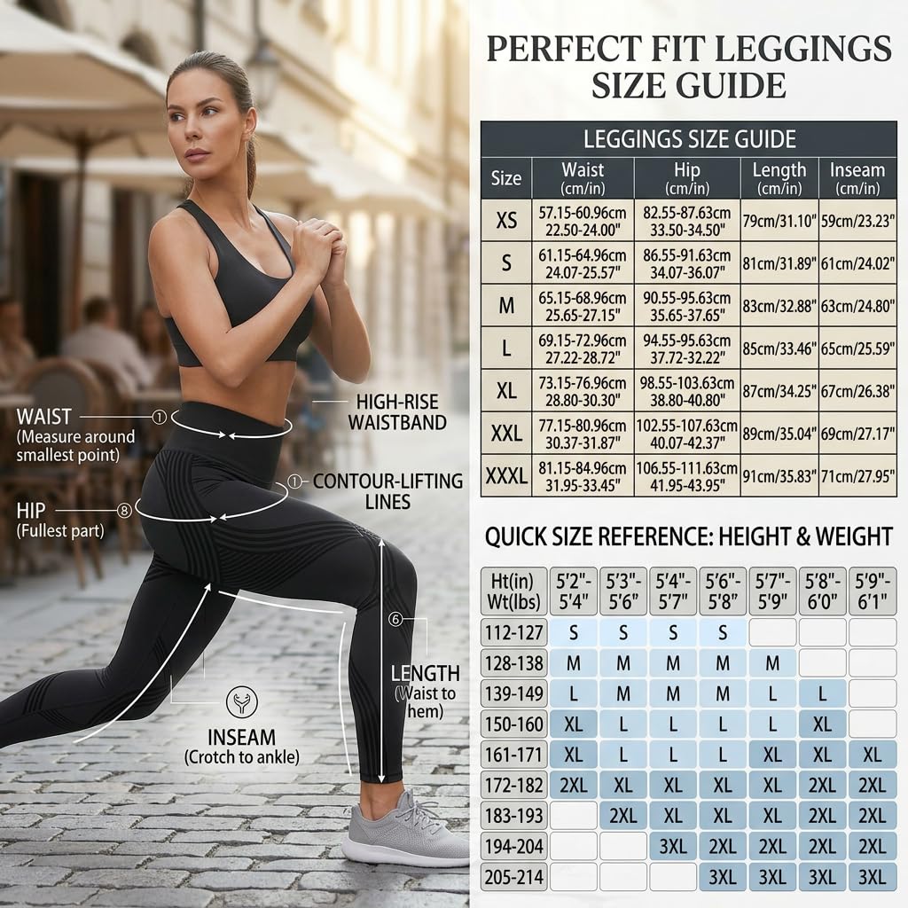 Leggings a compressione da donna, a vita alta, controllo della pancia, sollevamento dei glutei, senza cuciture, tessuto morbido, adatti per allenamenti in palestra e yoga