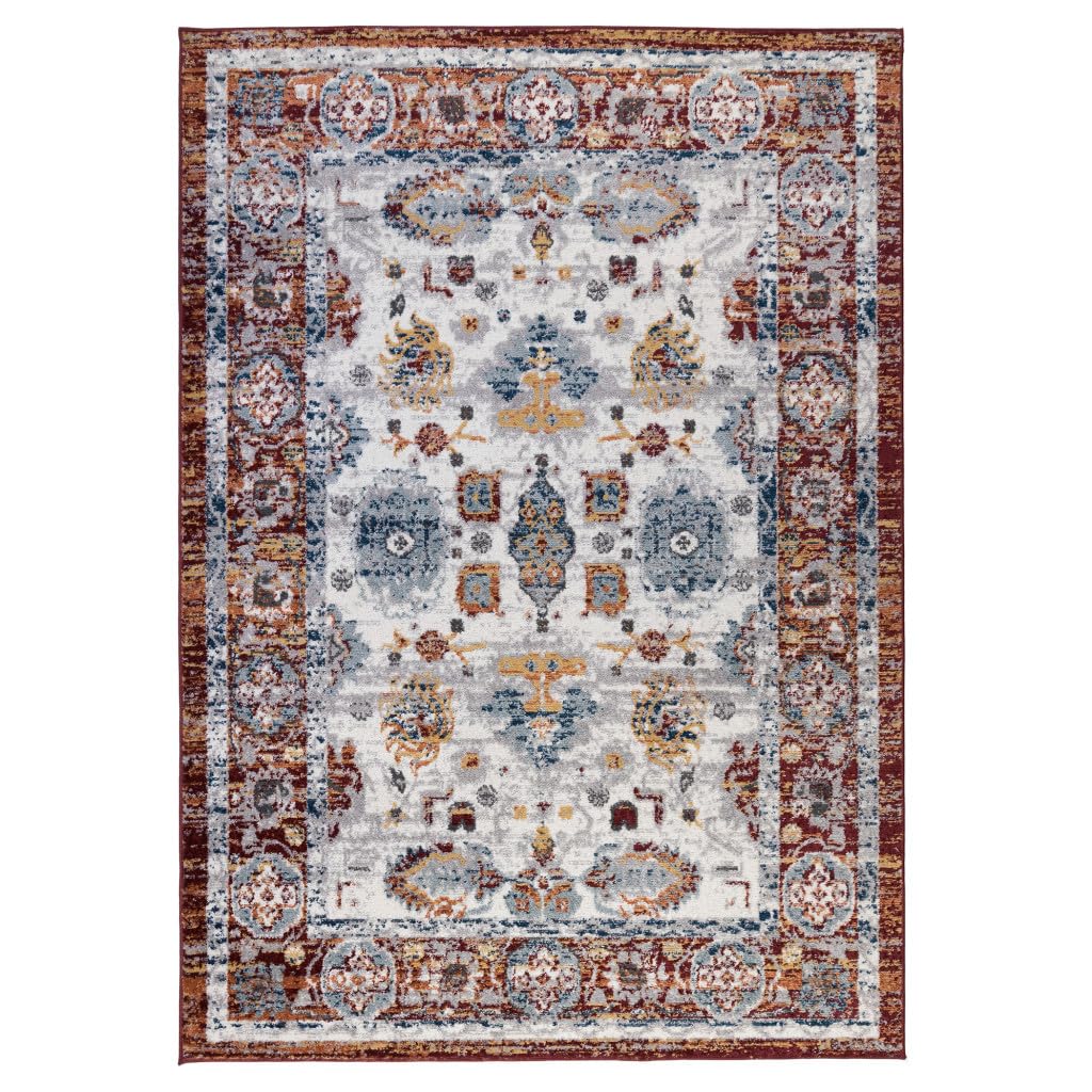 9 x 12 ft. Brown Floral Power Loom Rectangle Area Rug