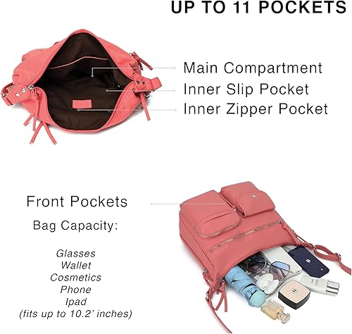 Vista 4 de Scarleton bolsa de hombro con múltiples bolsillos H1407