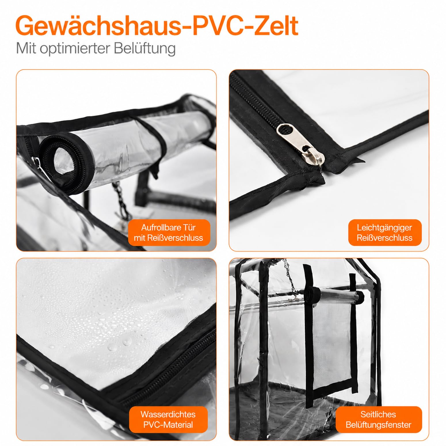 Bstrip Mini Gewächshaus Indoor mit Pflanzenlampe Vollspektrum, Zimmergewächshaus Pflanzenregal mit Timer (4/9/14H), Kleines Foliengewächshaus für Anzucht & Kräuter, wasserdichte Matte, 60x40x52cm