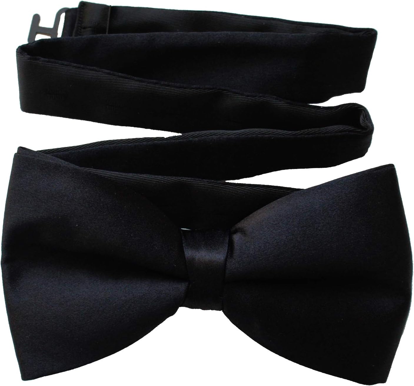Luxury 100% Silk Black Pre-Tied Bow Tie