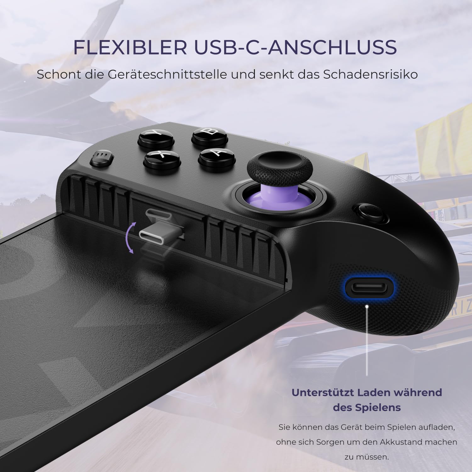 S8 Lite Typ-C Mobile-Gaming-Controller für iPhone Duo/15/16/17/18 Pro Max/iPad Mini 6/7, Android-Smartphones,Tablets,Tragbarer Gamepad mit Hall-Joystick/Trigger anpassbaren Tasten & Tastenbelegung