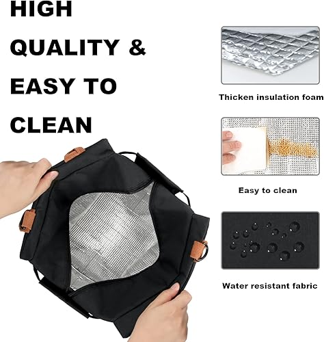 Miniatura 4 de Joymee Lonchera térmica para mujer, con correa ajustable para el hombro, grande, reutilizable, duradera, a prueba de fugas, espaciosa, para mujeres,