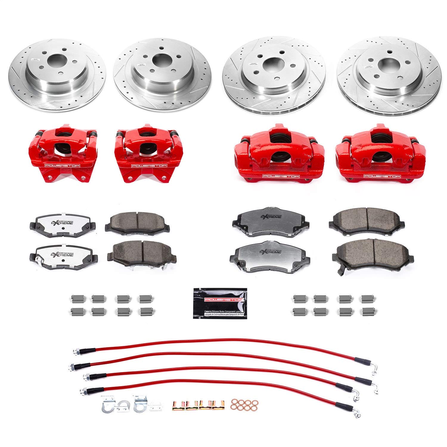 Amazon.co.jp: Power Stop BBK-JK-004R フロント&リア ビッグブレーキ 