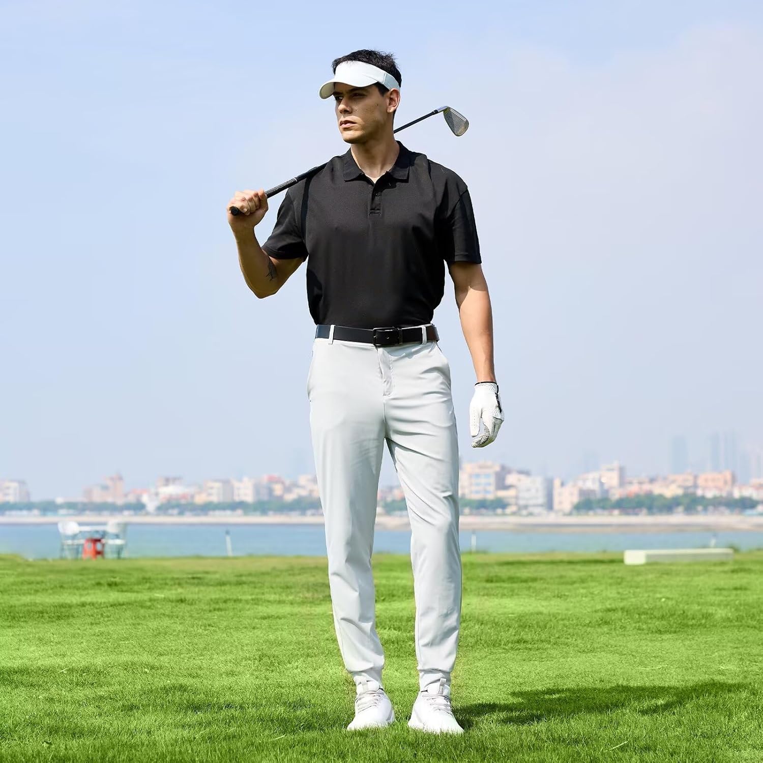 Mens Wide Golf Shoes Spikeless Waterproof Lightweight Outdoor Golf Sport Training Sneakers - Image 2