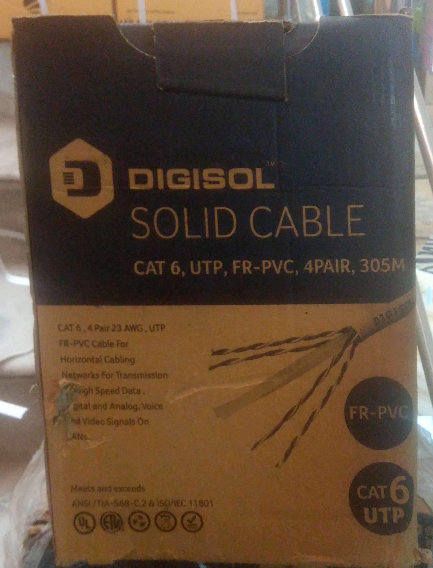 Digisol Solid Cable for Computer, Networking Switch, Server, Router, Laptop, Wifi, Printer, Switch, Firewall - Cat6 UTP, 4 Pair, 23AWG, Grey, 305m (B07HRT8GJK) Amazon Price History, Amazon Price Tracker
