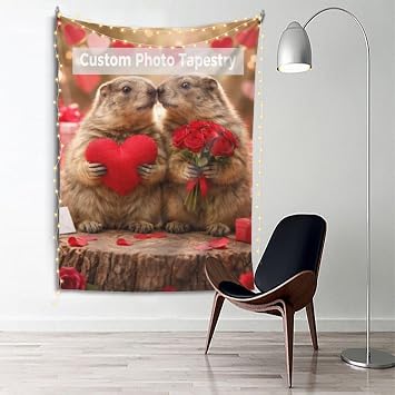 Personalized Custom Tapestry Custom Photo Text Wall Tapestry 60x80 in