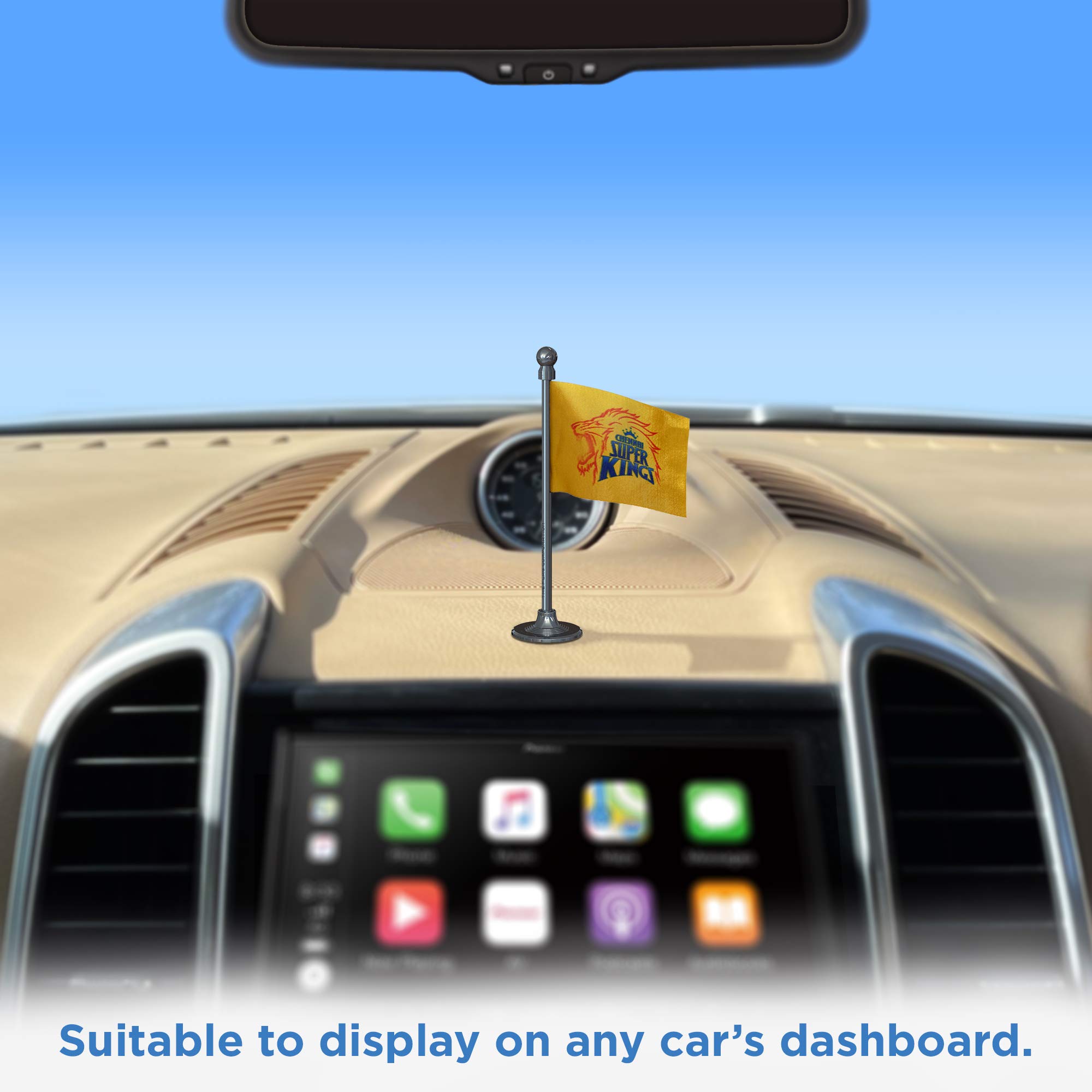 Buy The Flag Corporation CSK Chennai Super Kings Car Dashboard
