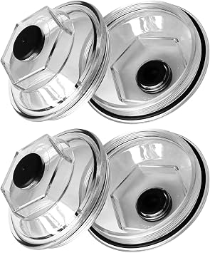 4 pcs K71-148-00 Oil Bath Hub Dust Caps Compatible with Dexter 9K After 10/89 and 10K, 12K, 15K, 4" Threads Trailer Axle Hub Bearing Oil Cap,21-36 Axle Oil Bath Cover Replacement