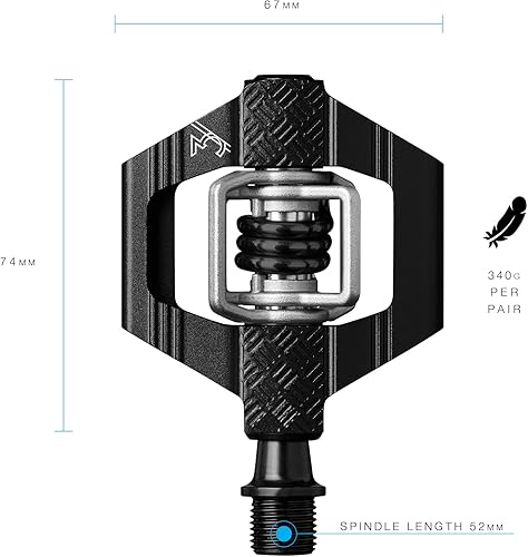 Vista 16 de Crankbrothers Candy Clip-In MTB Bike Pedal – Gravel/XC/Trail Pedal de bicicleta ligero, entrada de 4 lados, flotador personalizable, rodamientos Rojo