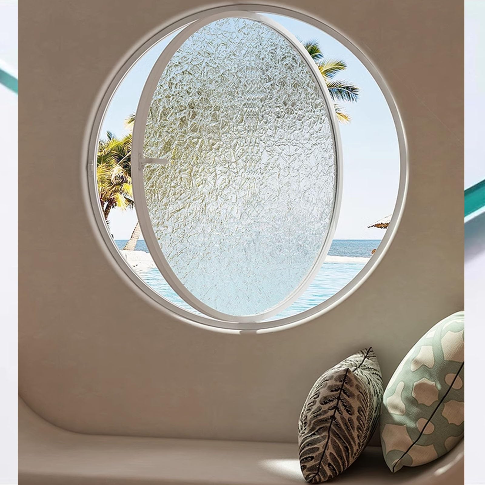 Ventana redonda con luz de portalámparas de 360°, aleación de aluminio, color negro, 90 cm, perfecta para baño y dormitorio, diseño moderno