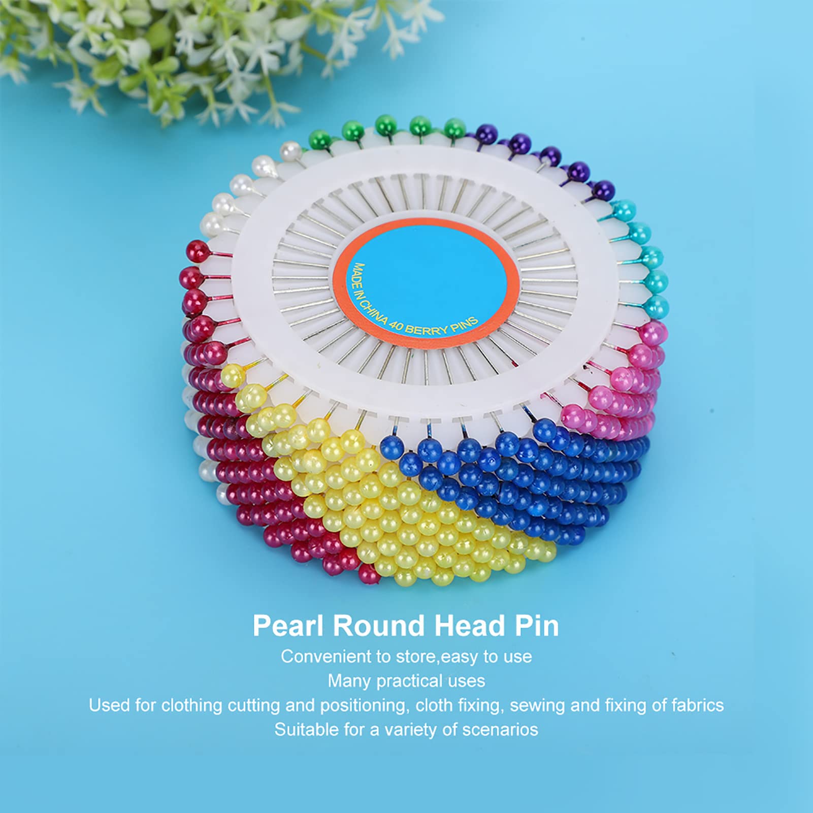PPP　4枚 Amazon.com: Phefop Pearl Round Head Pins, Set of 960, Sewing Pins
