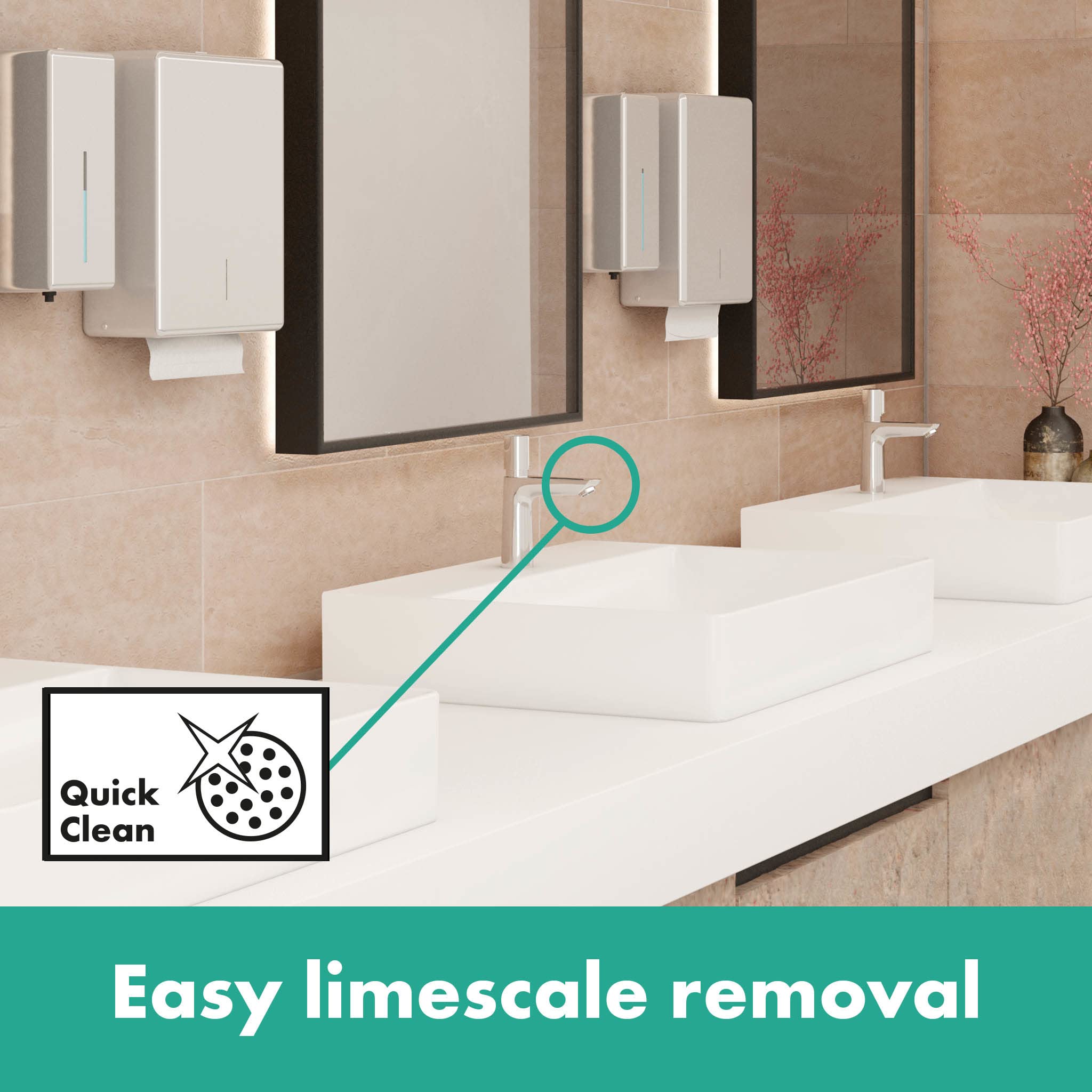 hansgrohe Talis E Mezclador de lavabo temporizado para agua fría, cromo, 71719000