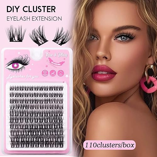 Miniatura 2 de 110 racimos de pestañas onduladas, pestañas individuales, racimos de pestañas mixtas, extensiones de pestañas postizas, extensiones de pestañas