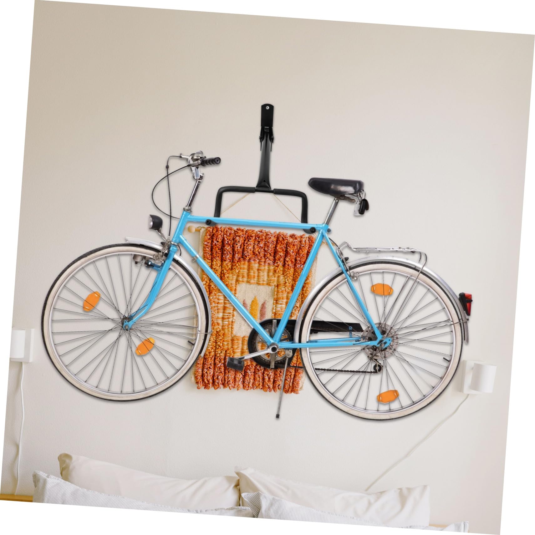 Homoyoyo Gancho para Colgar Bicicletas de Acero Negro, Soporte Plegable Gran Capacidad para Bici Plegable, Adecuado para Hogar y Tienda
