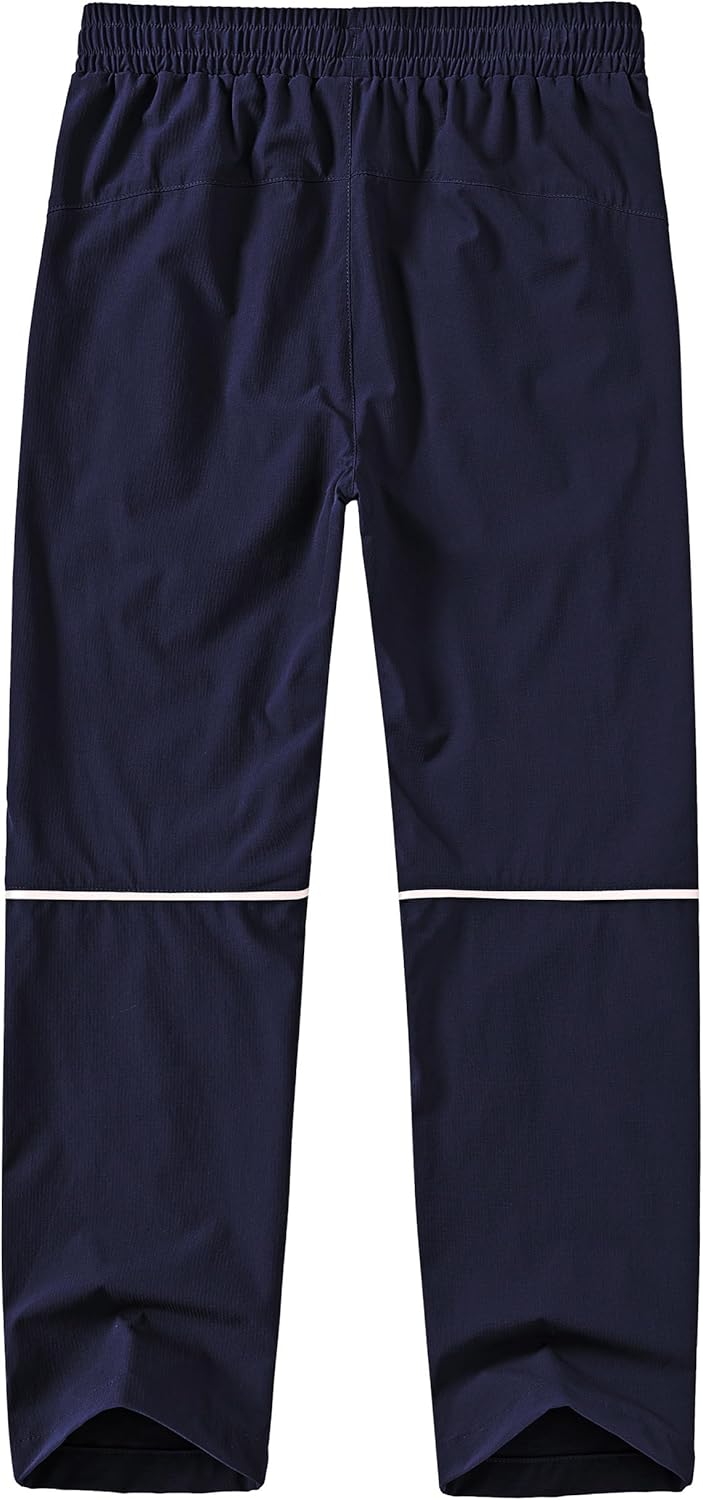 Boys Hiking Pants Kids Lightweight Outdoor Camping Pants Girls Quick Dry Waterproof Trousers with Zipper Pockets