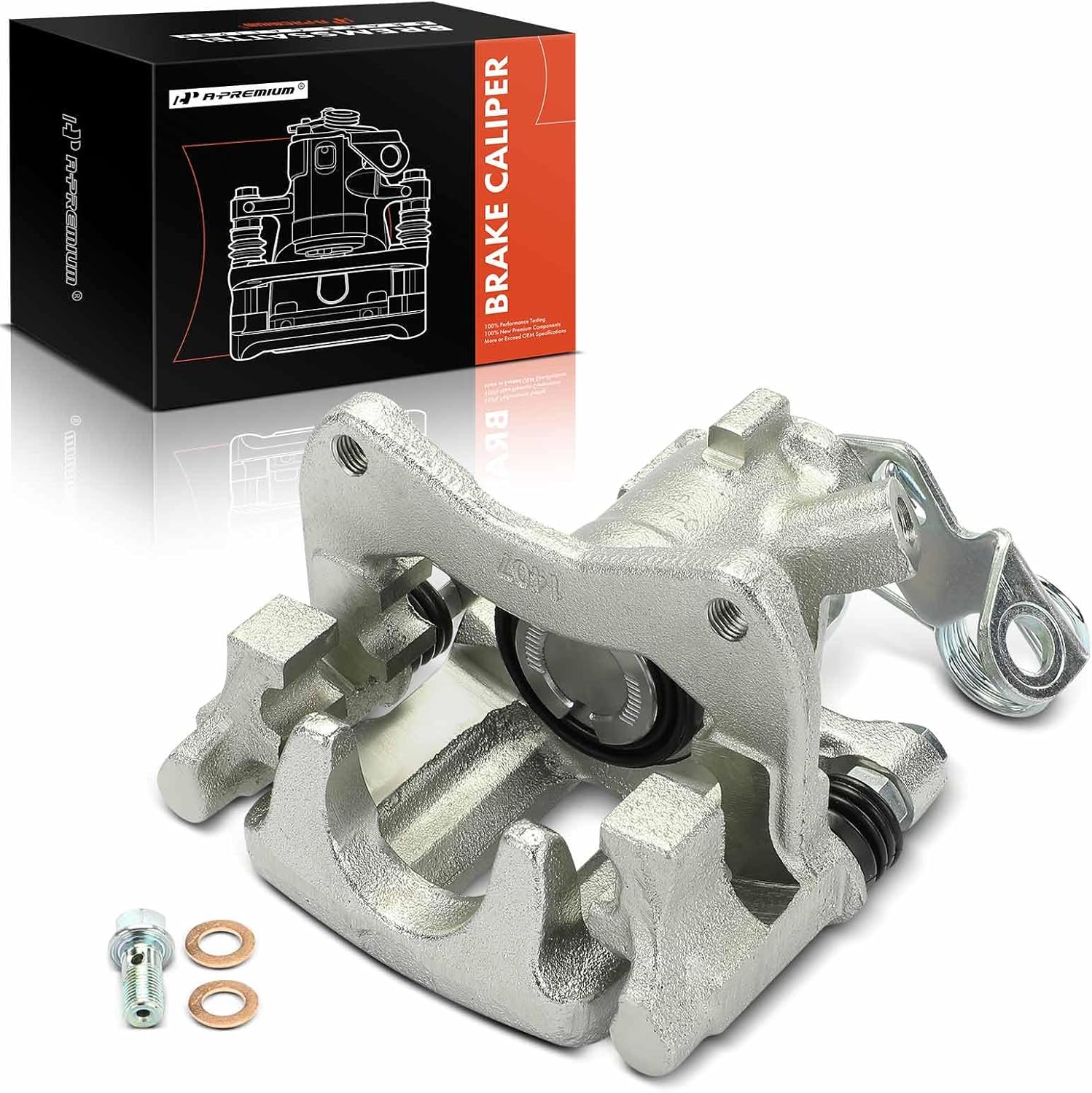 A-Premium Disc Brake Caliper Assembly with Bracket Compatible with Audi A4 1996-1997 - Rear Left Driver Side