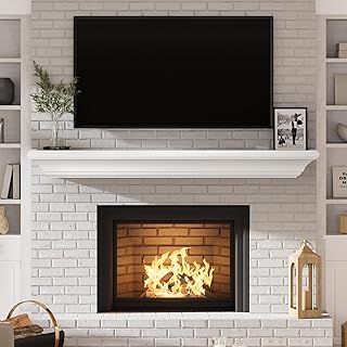 Fireplace Mantel - 72 Inch Floating Shelf for Over Fireplace - Wood Mant...