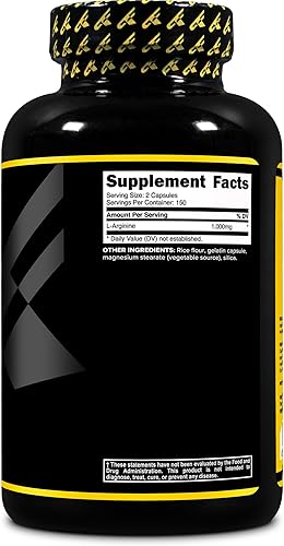Miniatura 4 de Primaforce L-Arginina (300 cápsulas, 150 porciones1000 mg de L-arginina por porción)  Suplemento de aminoácidos extra fuerte para hombres y mujeres,