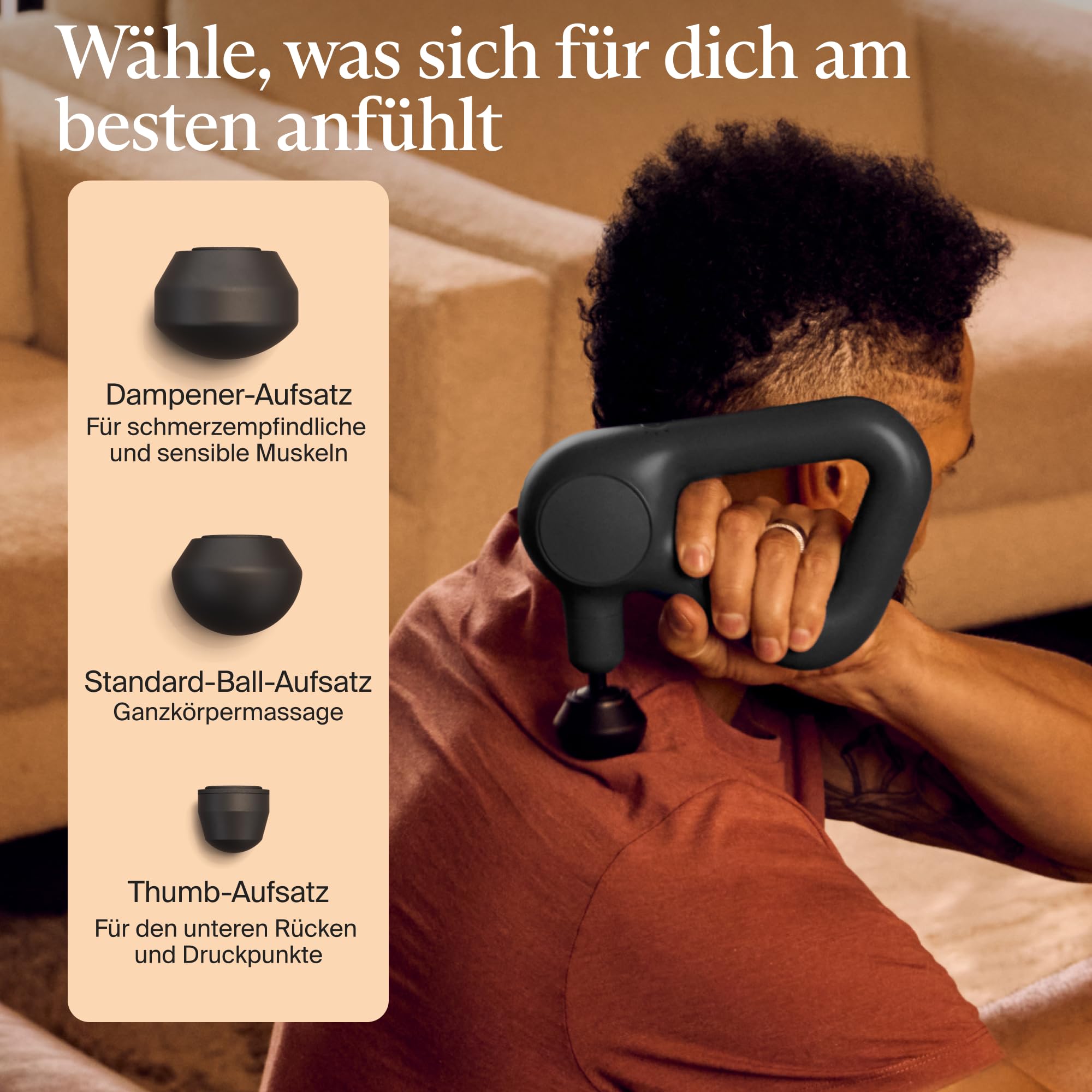 TheraGun Relief Handmassagegerät - Einfach, bequem, leicht, für tägliche Schmerzlinderung in Nacken, Rücken, Bein, Schulter und Körper (Anthrazit)