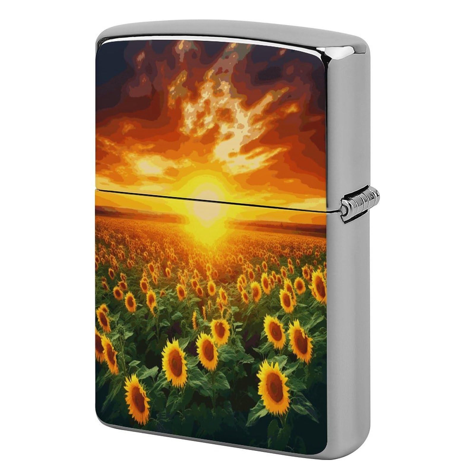 Fodpand Style Dreamlike Sunset Metal Lighter Case Cover Lighter Sleeve