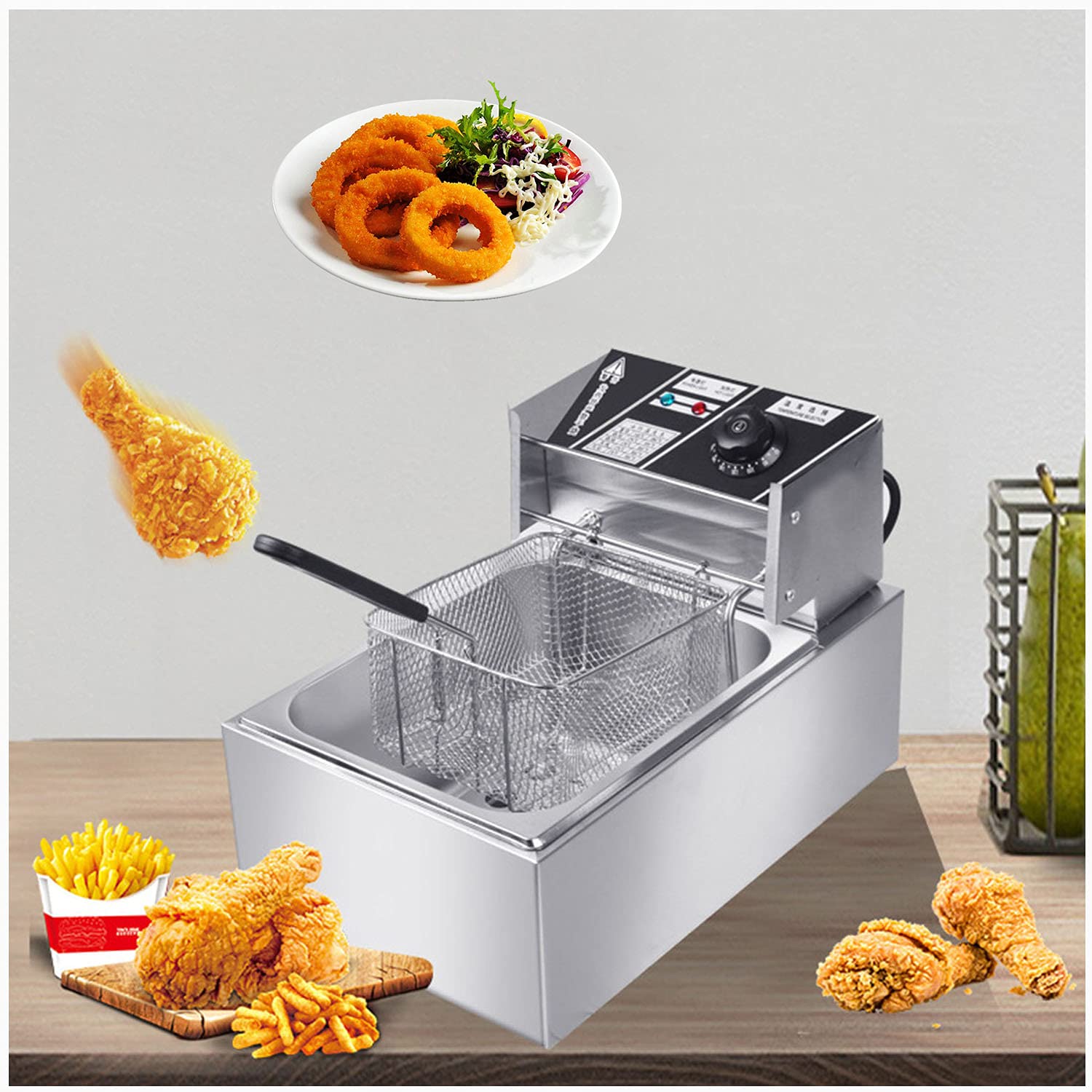 200V電気フライヤー Amazon.co.jp: 業務・家庭用 電気フライヤー フライドポテト機 揚げ物