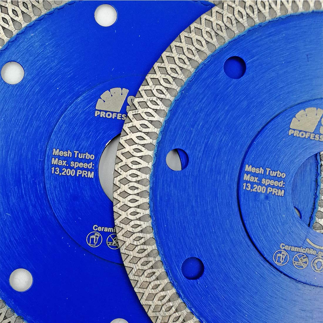 SHDIATOOL Tarcza do cięcia diamentowego 5 szt. 115 mm / 4,5 cala bardzo cienkie ostrze do piły z siatki do płytek marmurowej porcelany ceramicznej
