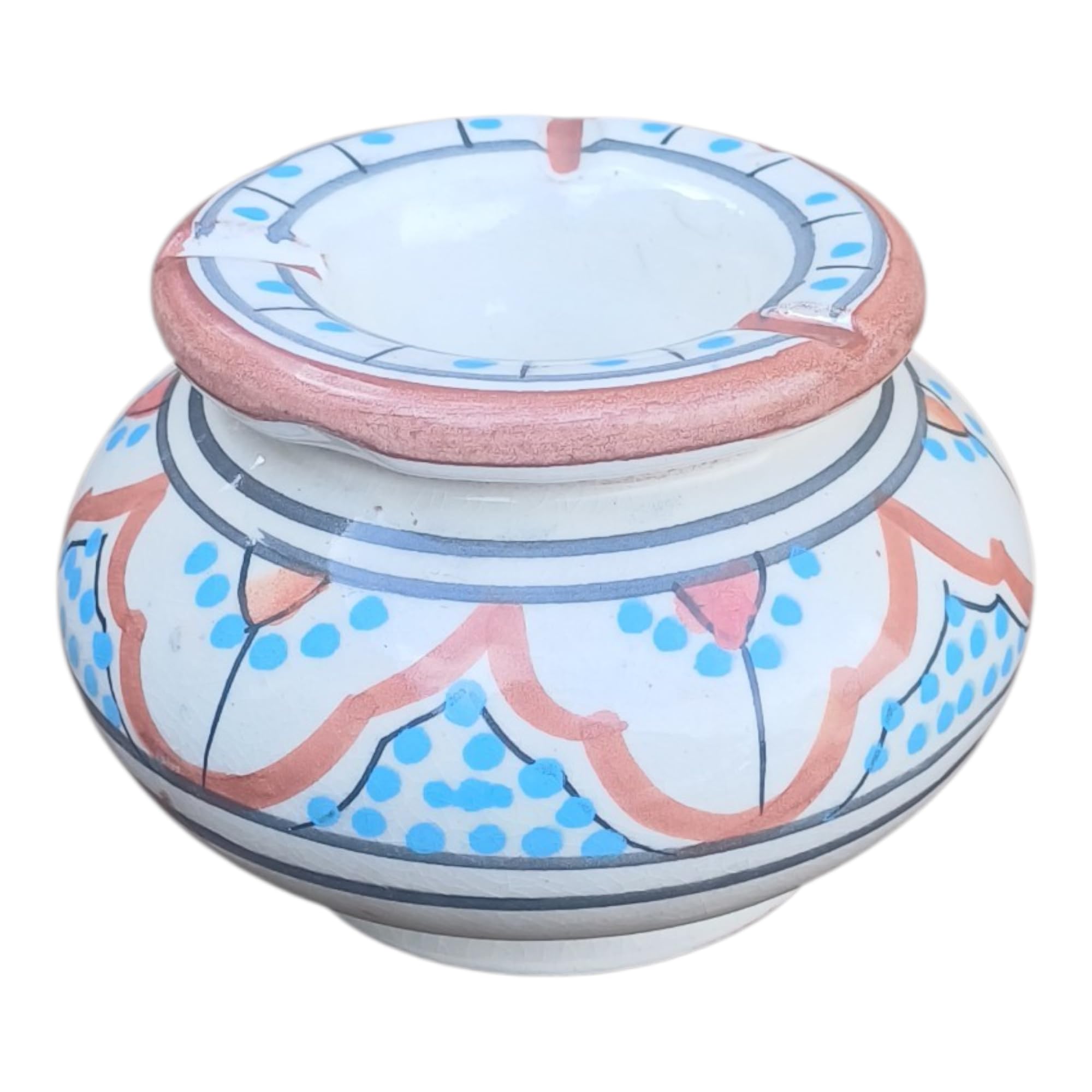 Moroccan Ashtray Ceramic Wind Ashtray Table Ashtray, Diameter 8cm