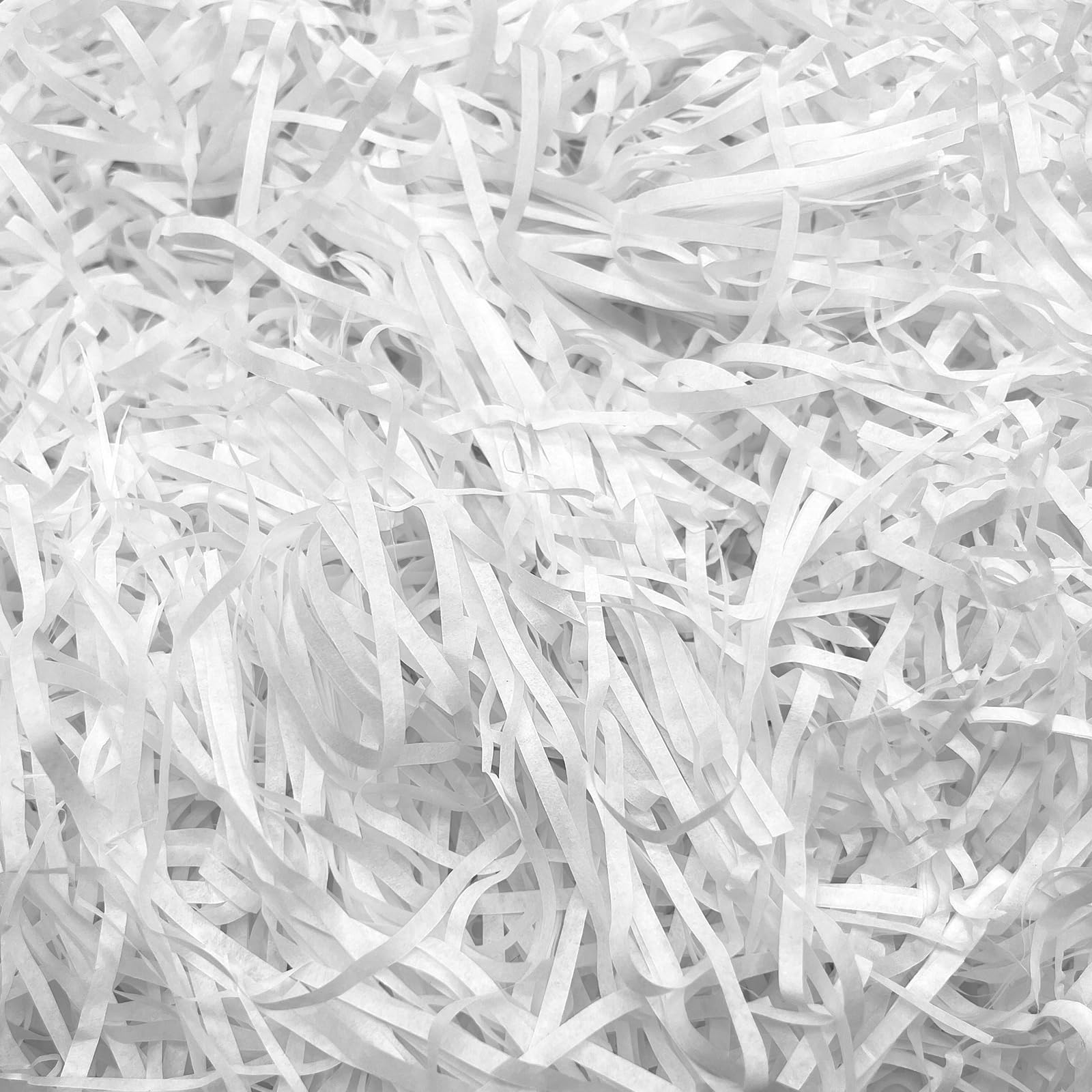Tisspoms 2 LB White Raffia Paper Shreds Filler, Raffia Grass Paper Shreds