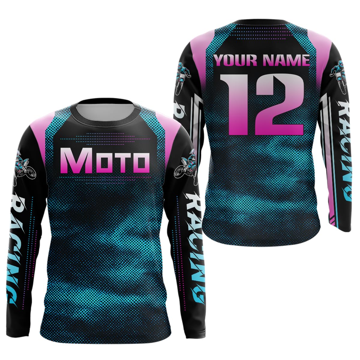 ChipteeAmz Customized Youth Motocross Jersey UPF30+ Dirt Bike Clothes Motorcycle Shirt MX Jersey Men Women MX Off-Road Jersey (US, Alpha, Small, 5X-Large, Regular, Regular, Color 2)