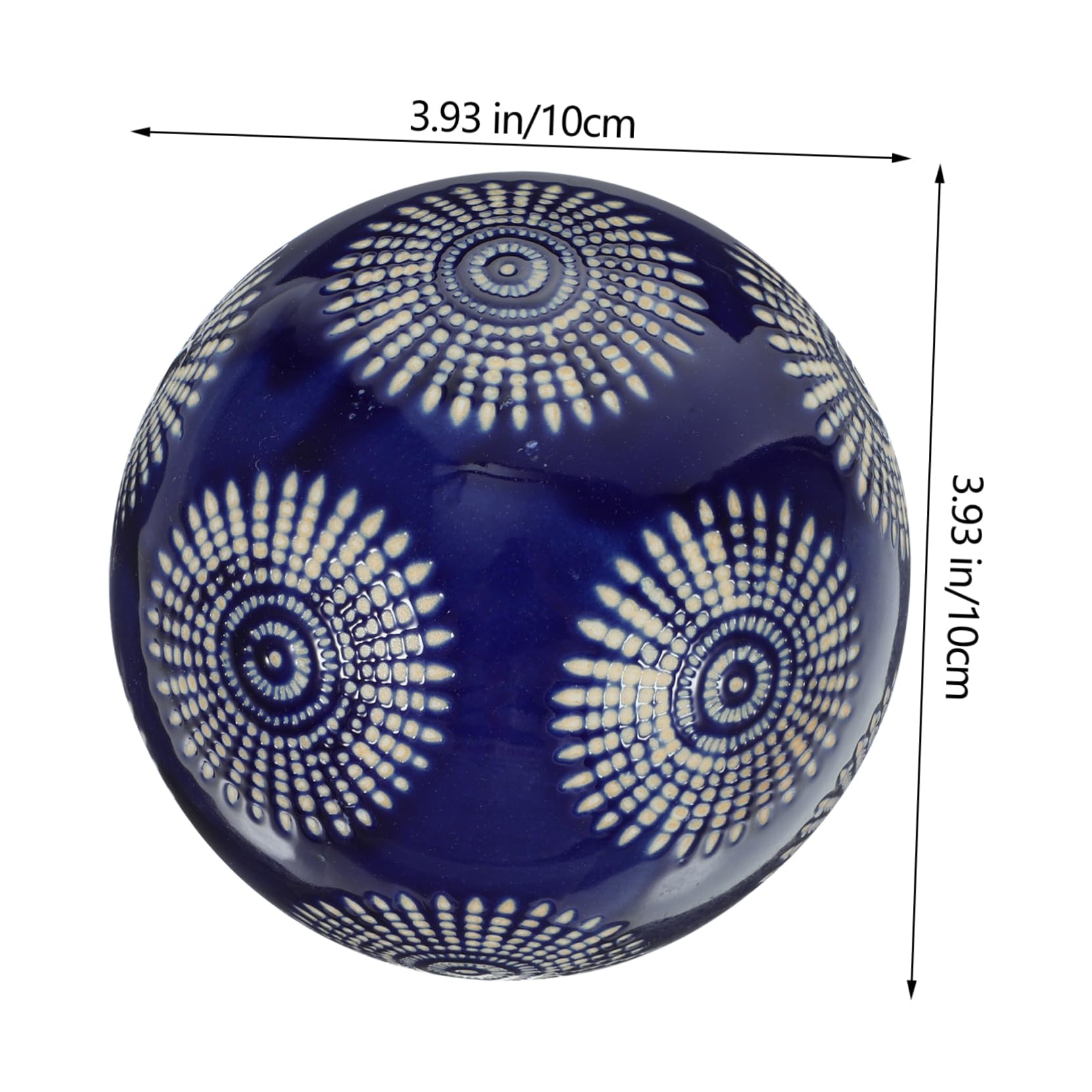 3 Palline Decorative In Ceramica Blu 8 Cm – Galleggianti Per Acquario, Casa E Giardino, Set Casual