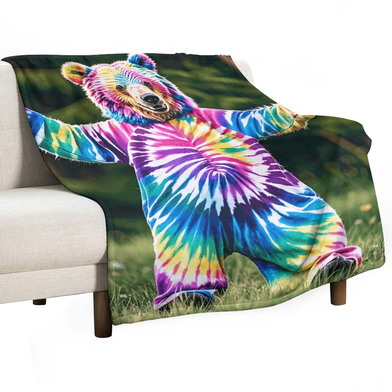 Couverture flanelle légère 167x228 cm idéale pique-nique et voyage