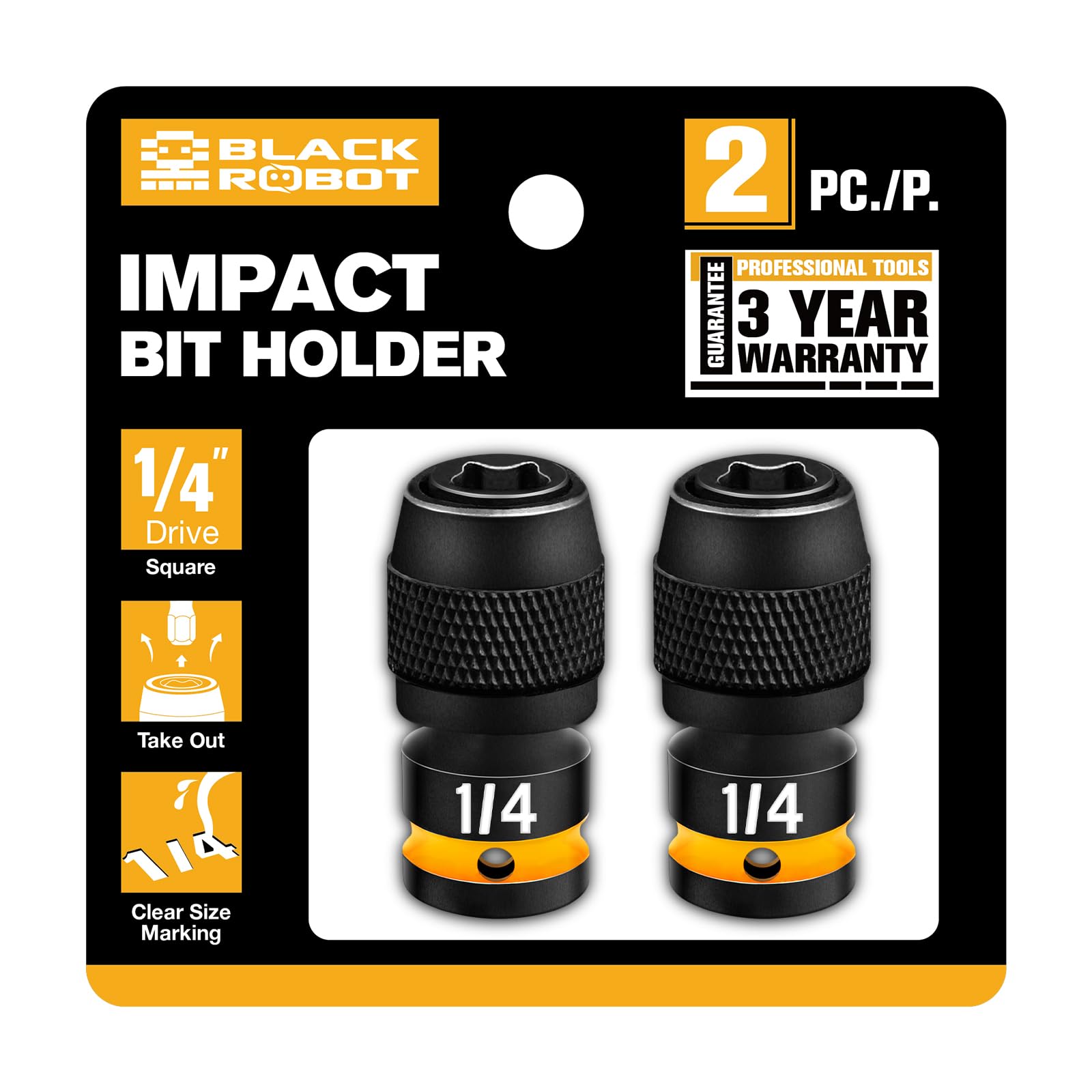 BLACKROBOT Impact Bit Holders - Quick Release -1
