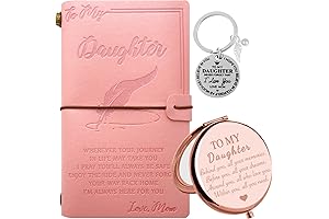 To My Daughter Leather Journal from Mom, Daughter Leather Journal Gifts to...