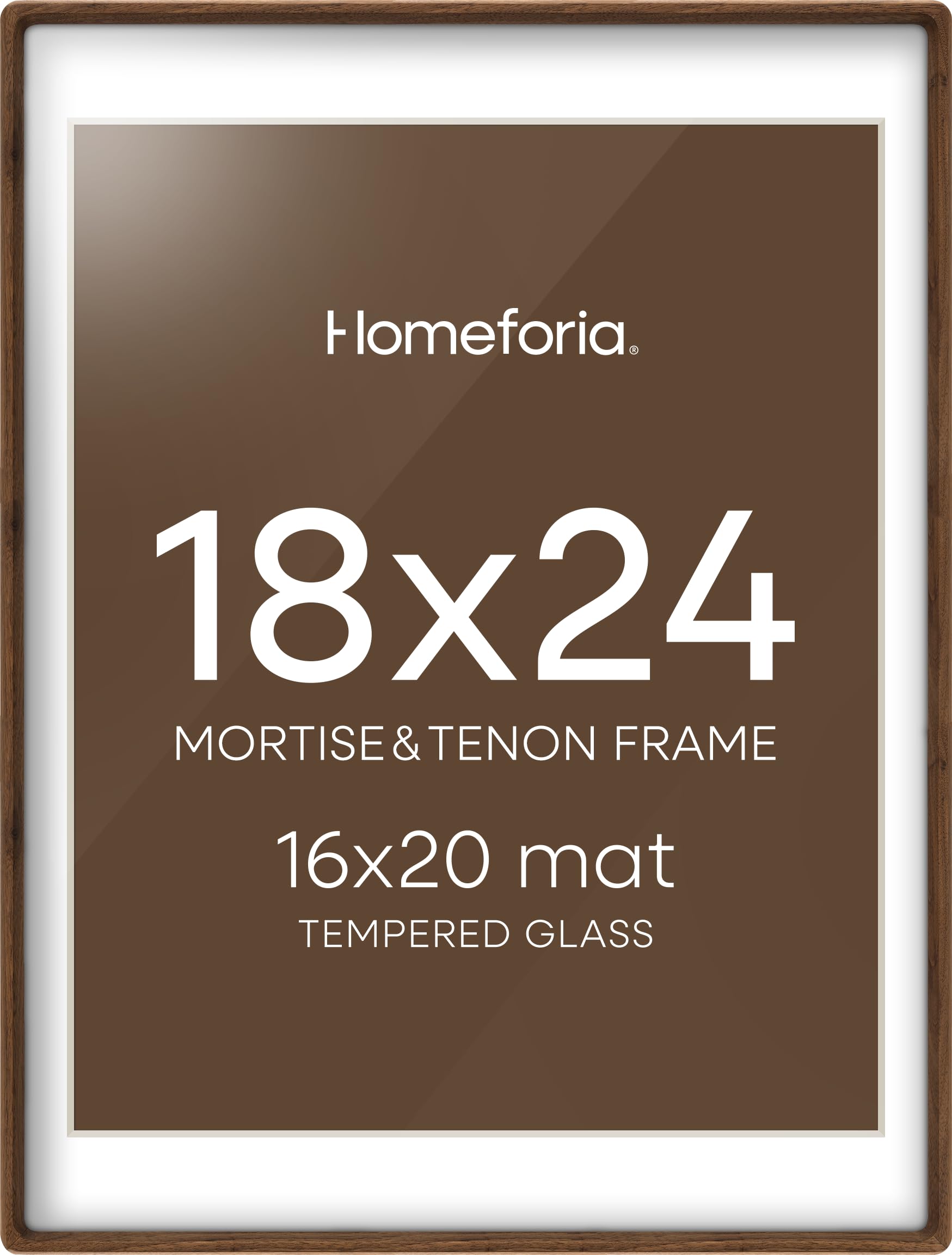 Homeforia 18x24 Walnut Frame