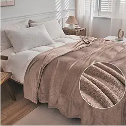 Cobertor Casal Manta Microfibra Fleece 1,80x2,00m (Marrom)